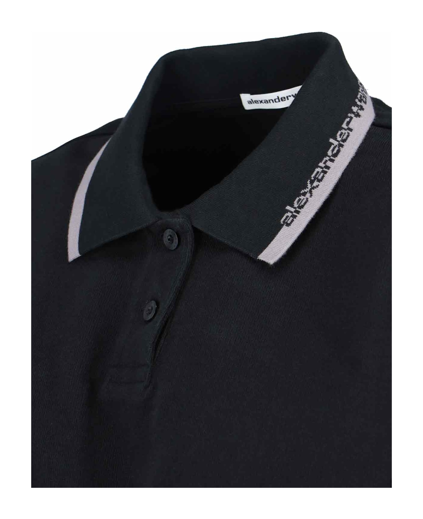Alexander Wang Logo Polo Shirt - Black