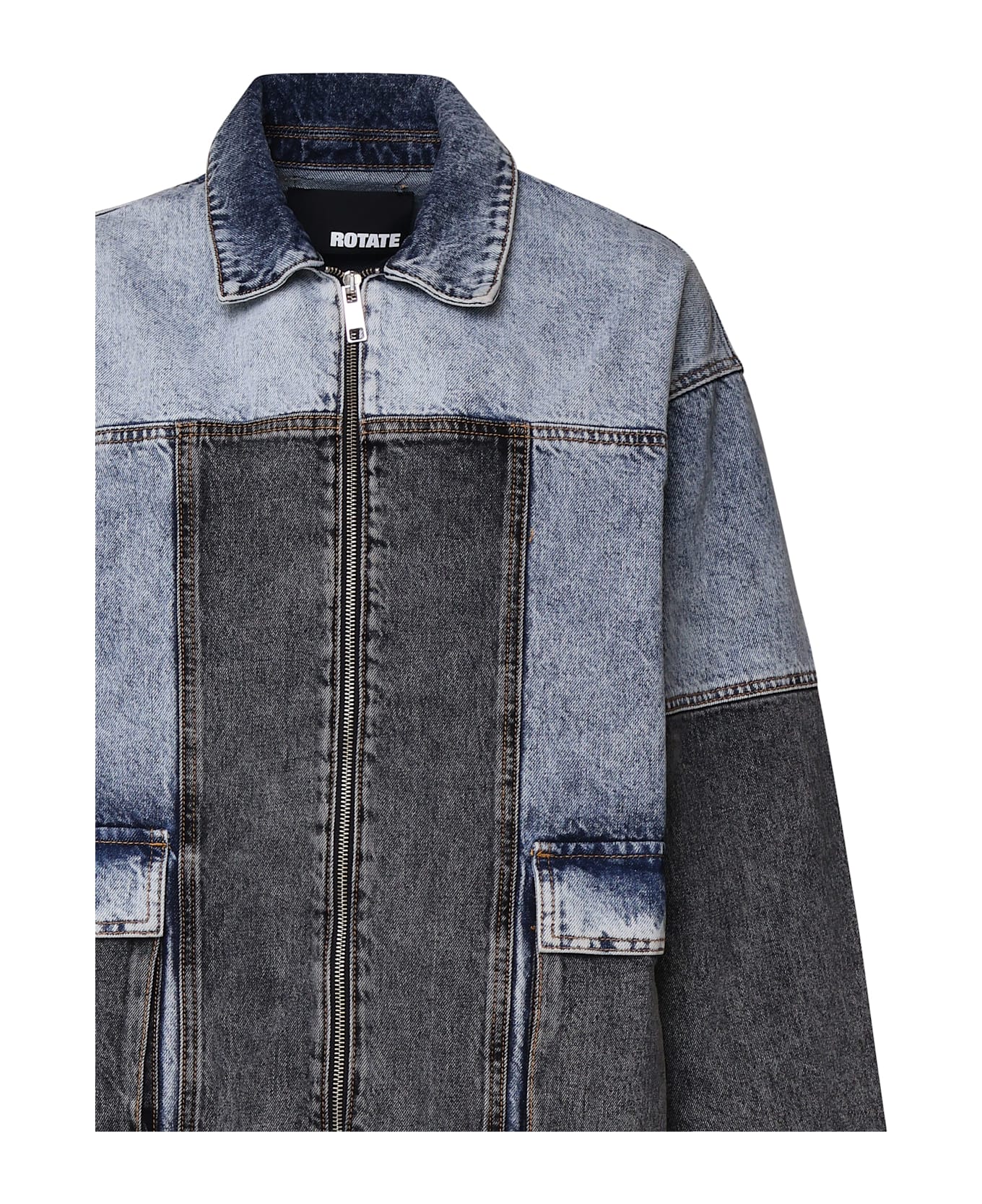 Rotate by Birger Christensen Patchwork Oversized Jacket - MULTIDEnim