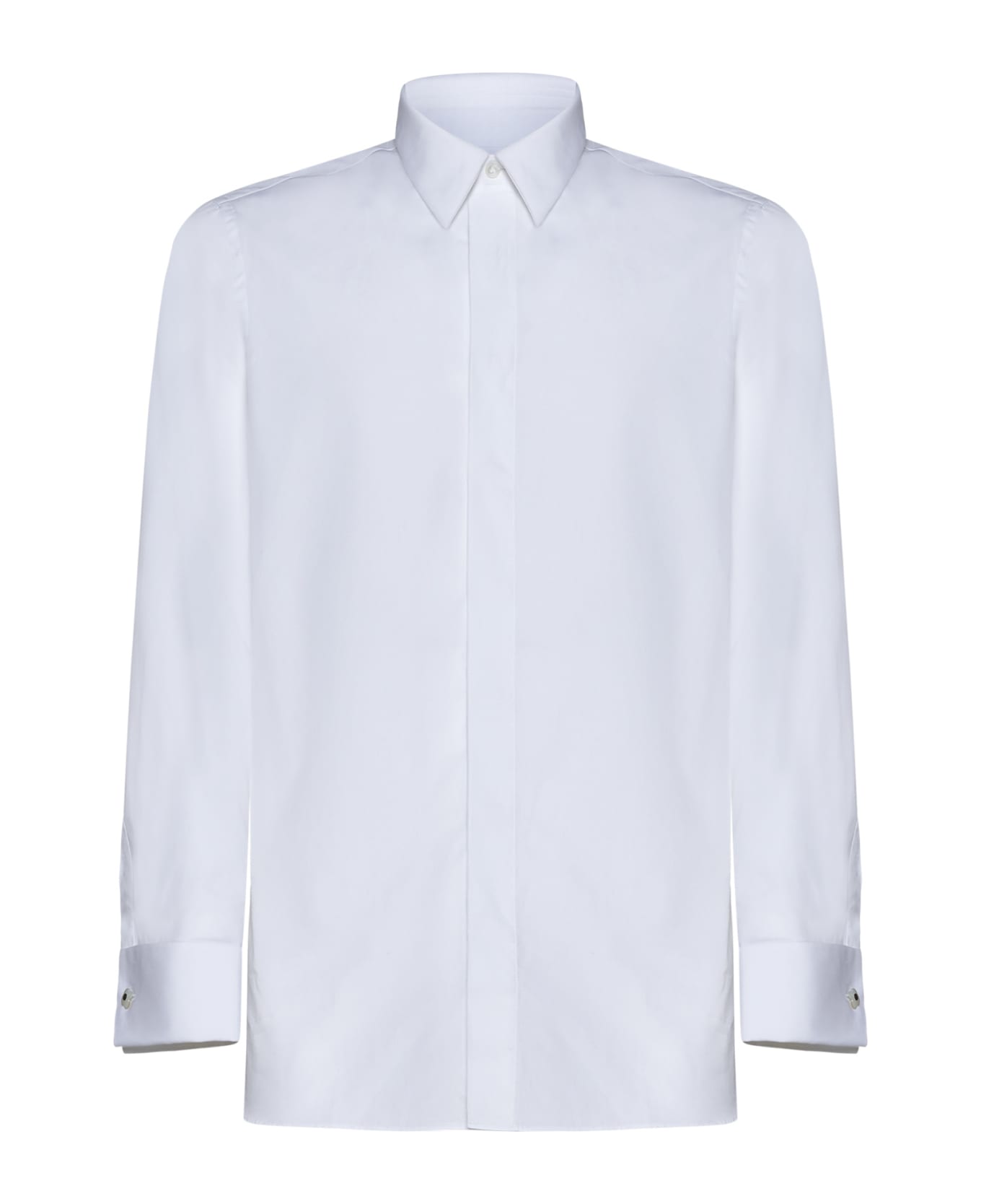 Lardini White Cotton Shirt - 100 シャツ