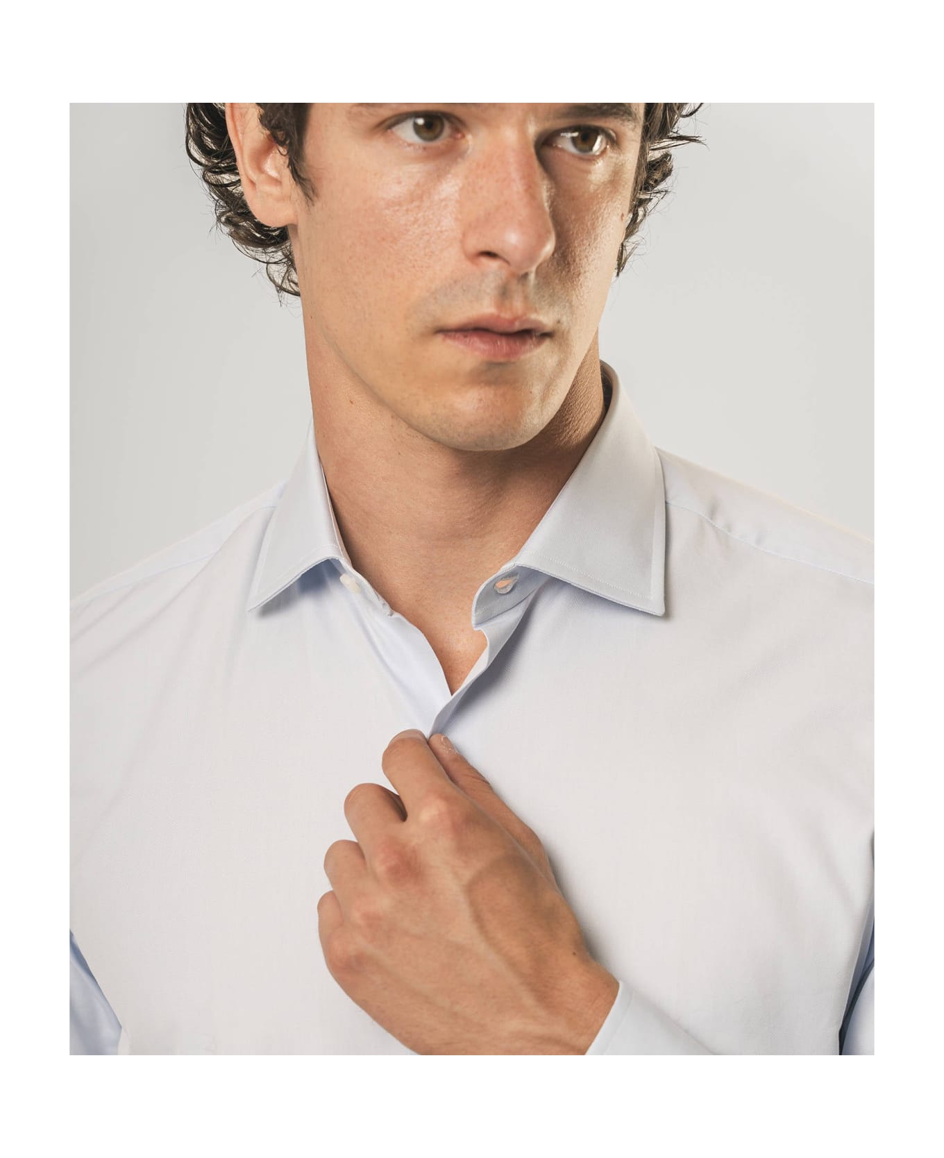 Larusmiani Handmade Shirt Mayfair Shirt - LightBlue