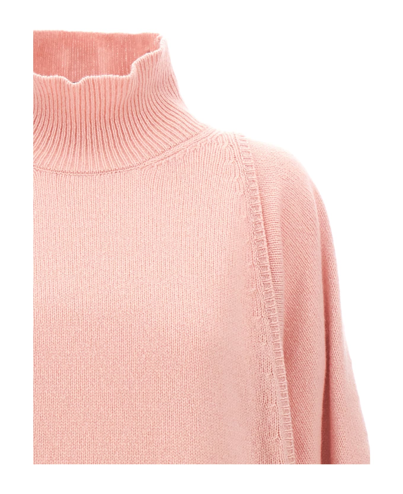 (nude) Fringed Hem Sweater - Pink ニットウェア