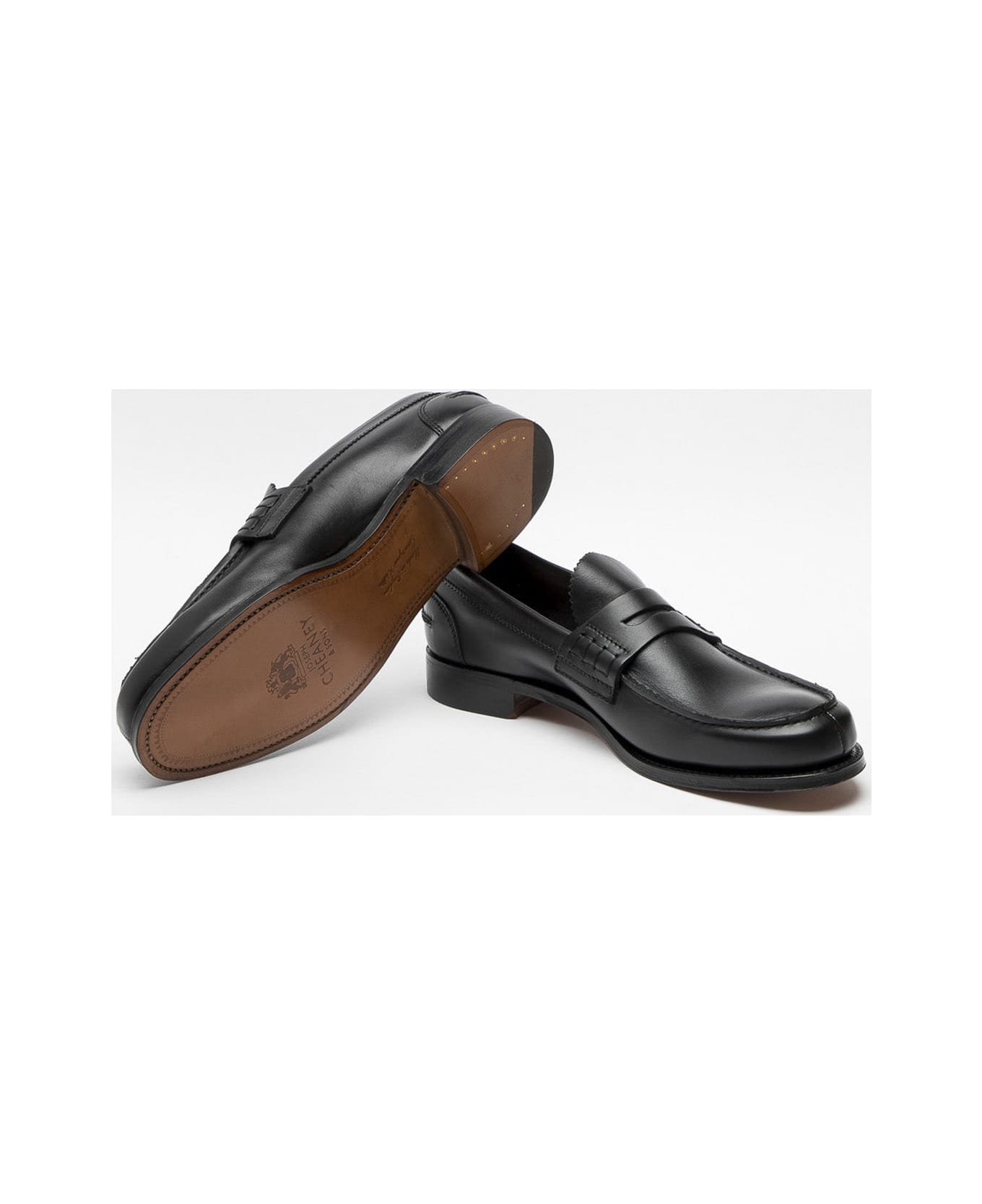 Cheaney Dover Ef Black Softee Calf Penny Loafer - Nero
