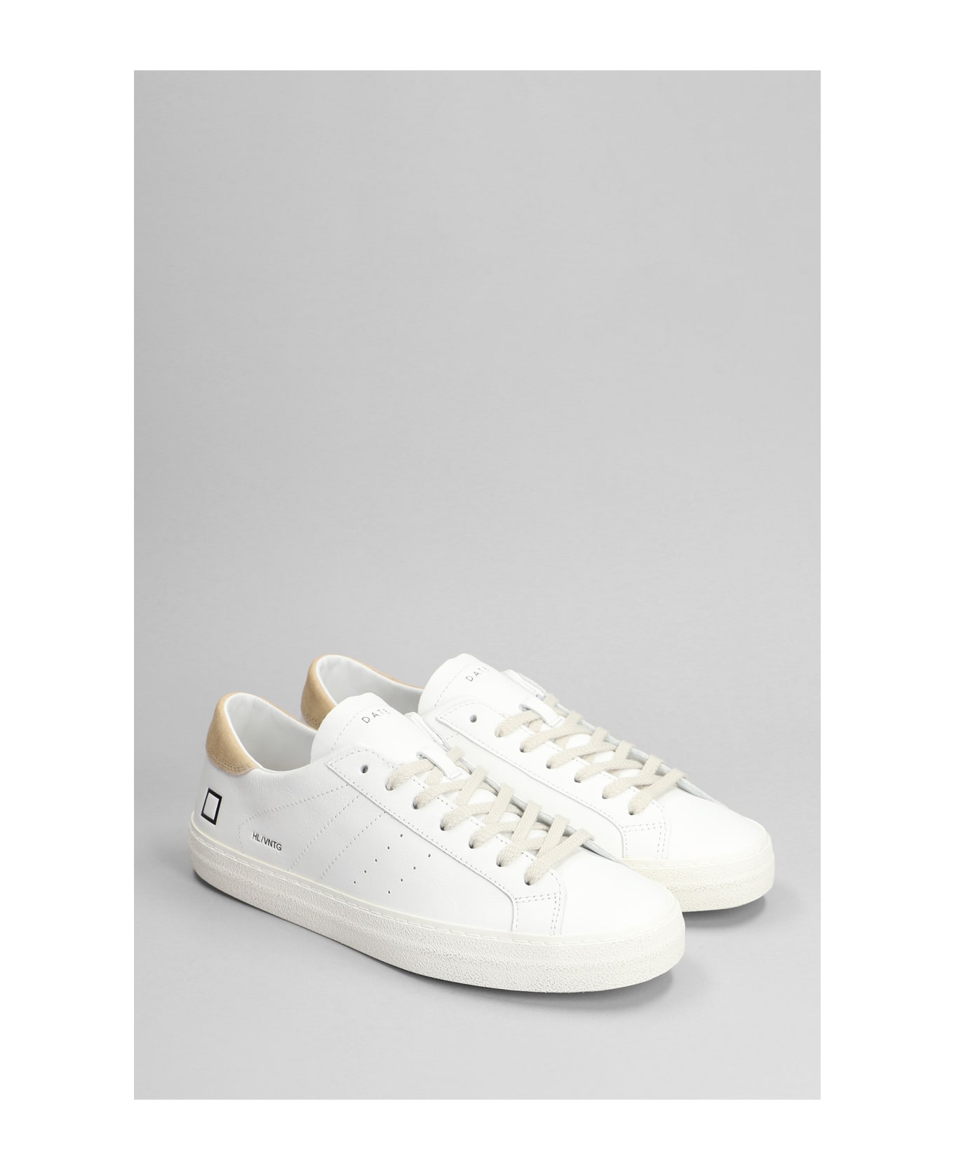 D.A.T.E. Hill Low Sneakers In White Leather D.A.T.E. - WHITE スニーカー