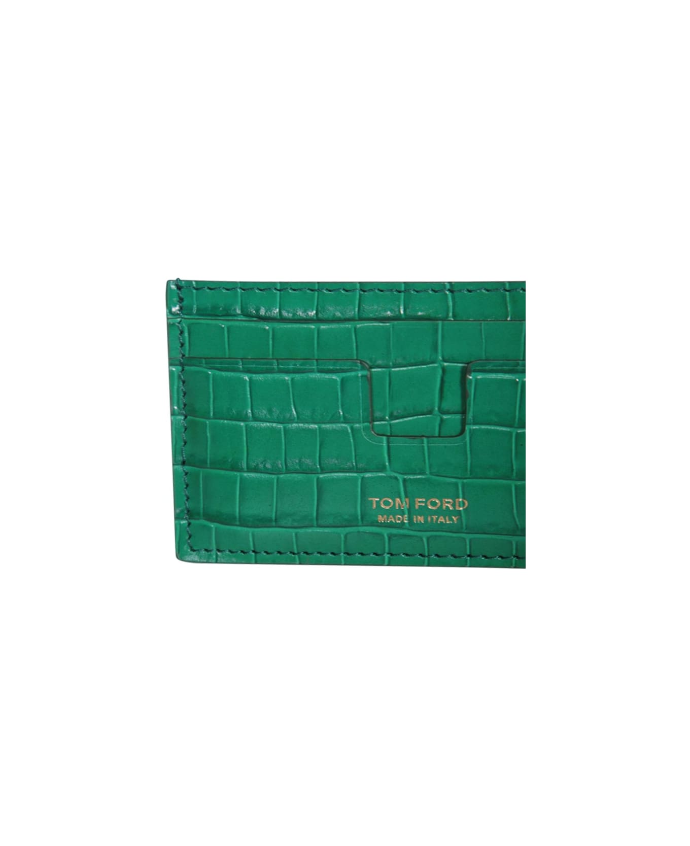 Tom Ford T Line Central Green Cardholder - Green