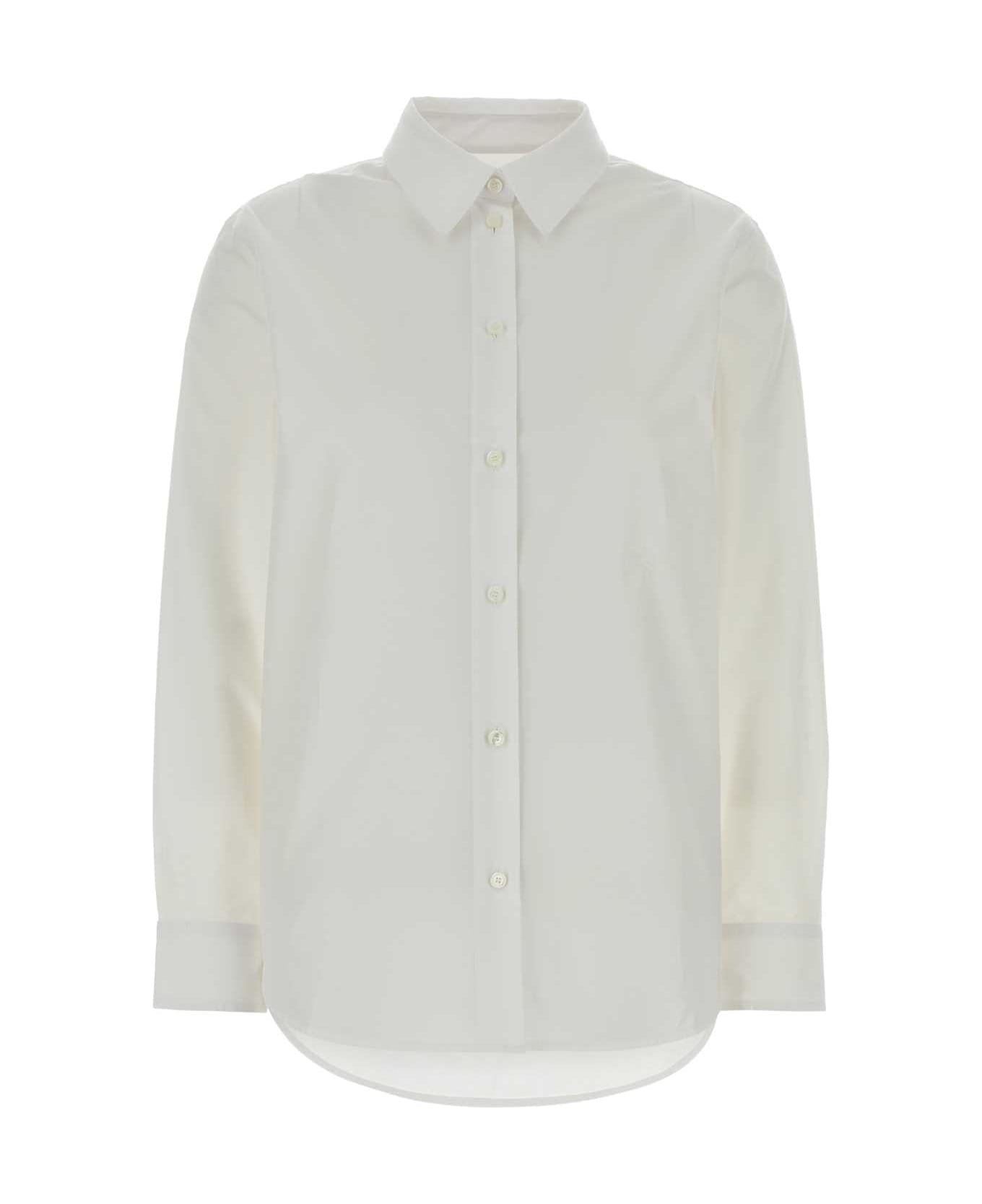 Burberry White Poplin Shirt - PWHITESANDIPCHK