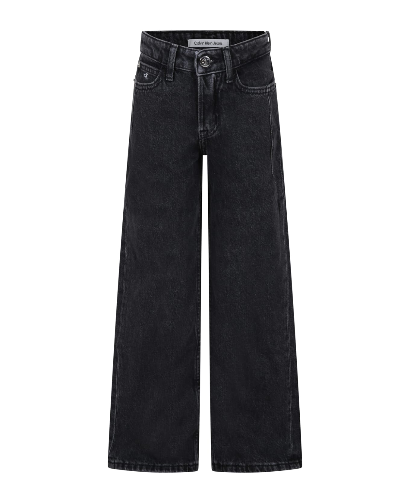 Calvin Klein Black Denim Jeans For Girl - Black