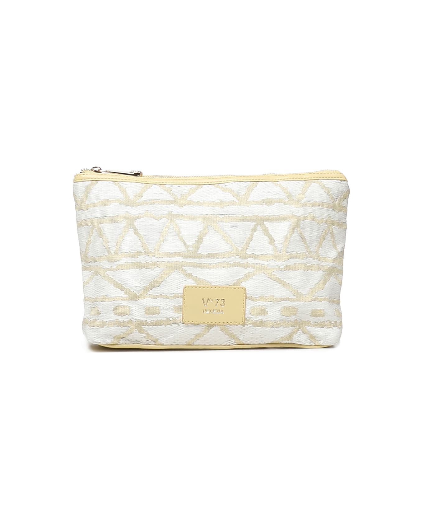 V73 Beauty Beth Pouch - BEIGE, white