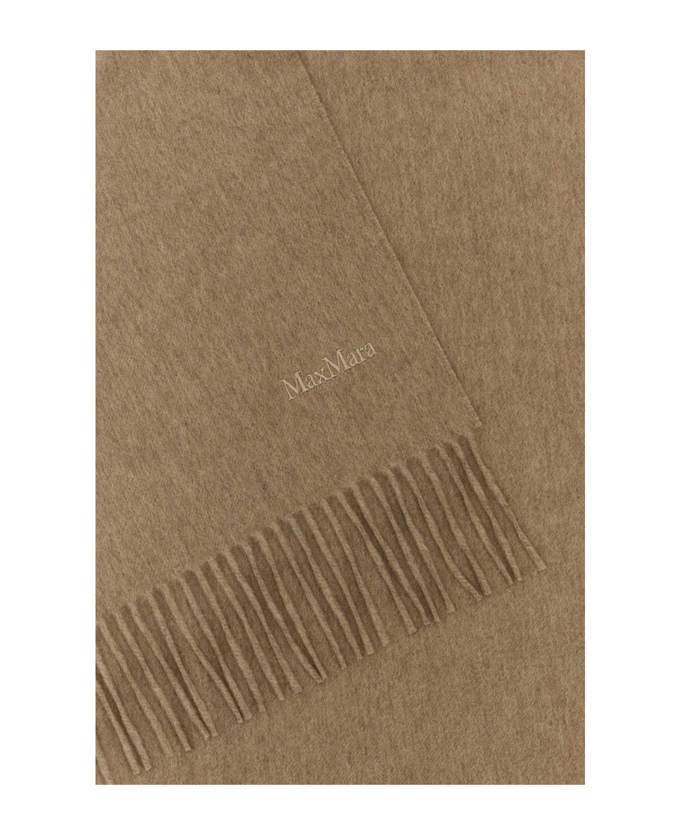 Max Mara Biscuit Cashmere Baci Scarf - MARRONE BEIGE