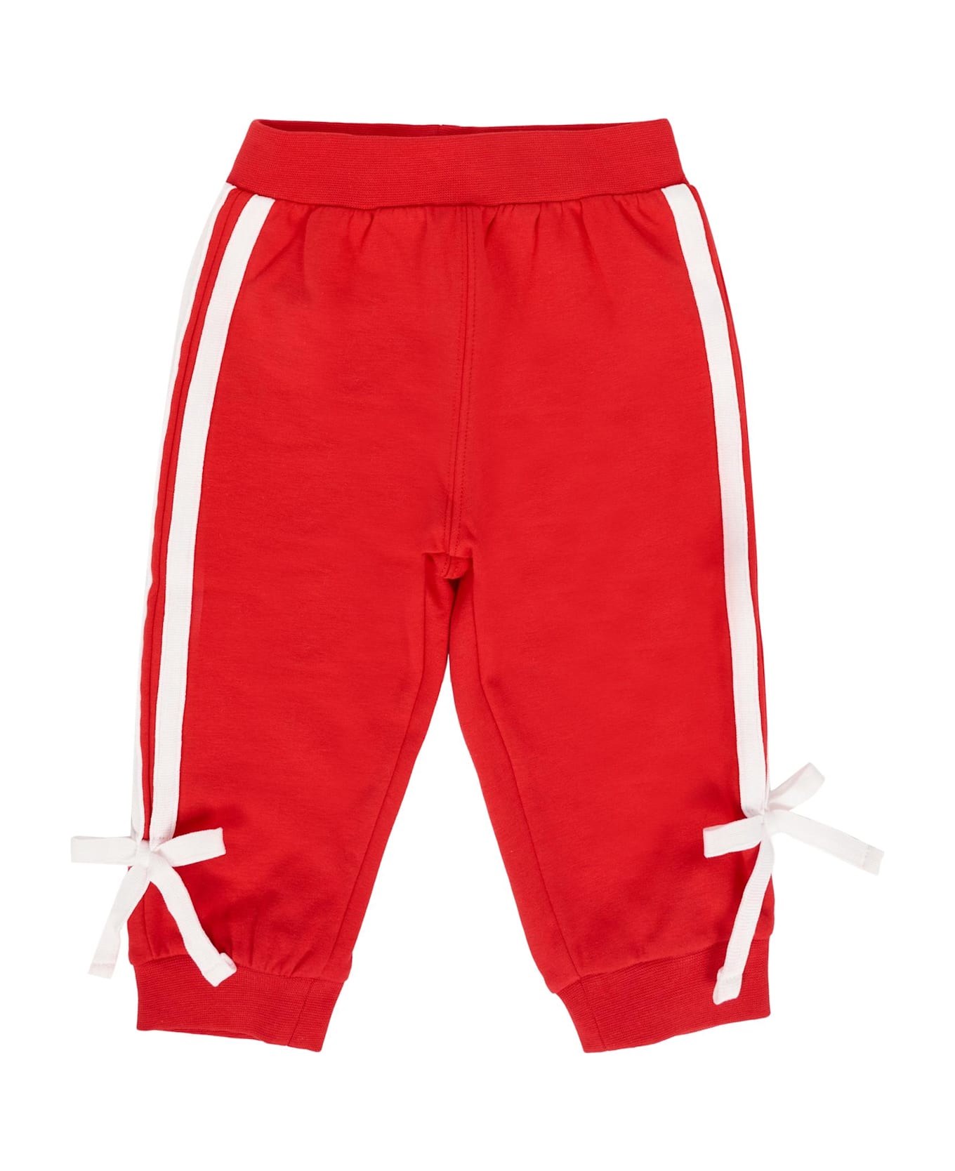 Monnalisa Red Sweatpants For Baby Girl With Logo - Red