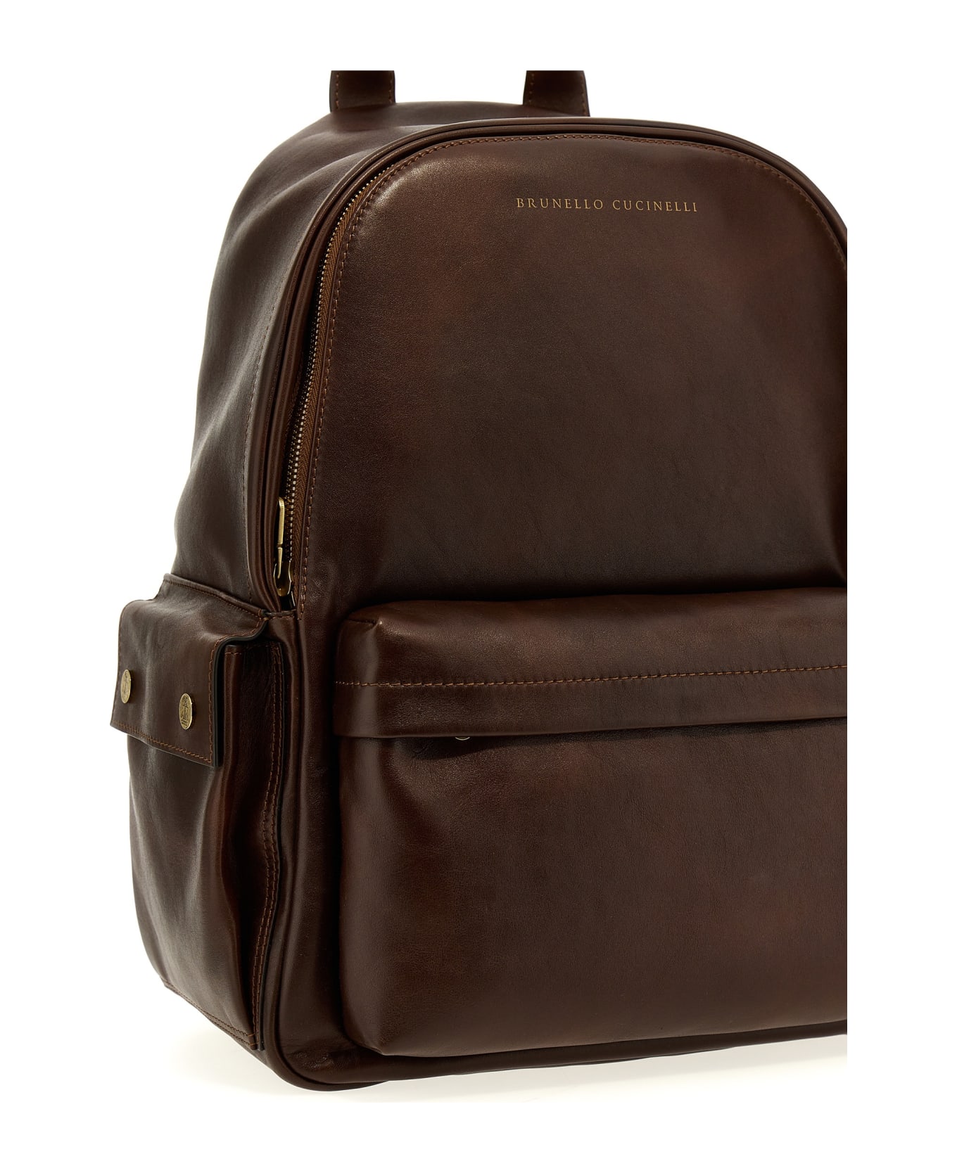 Brunello Cucinelli Leather Backpack - Brown バックパック