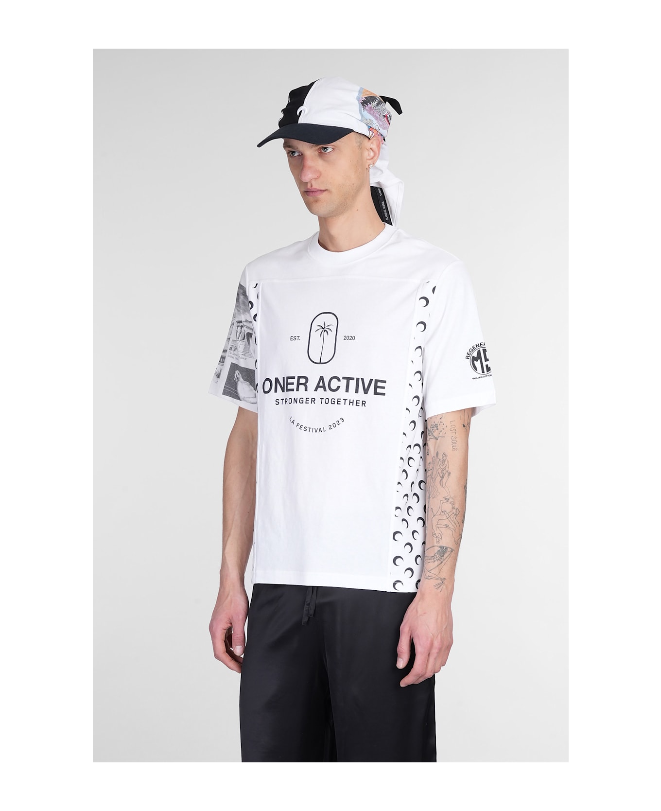 Marine Serre T-shirt In White Cotton - white