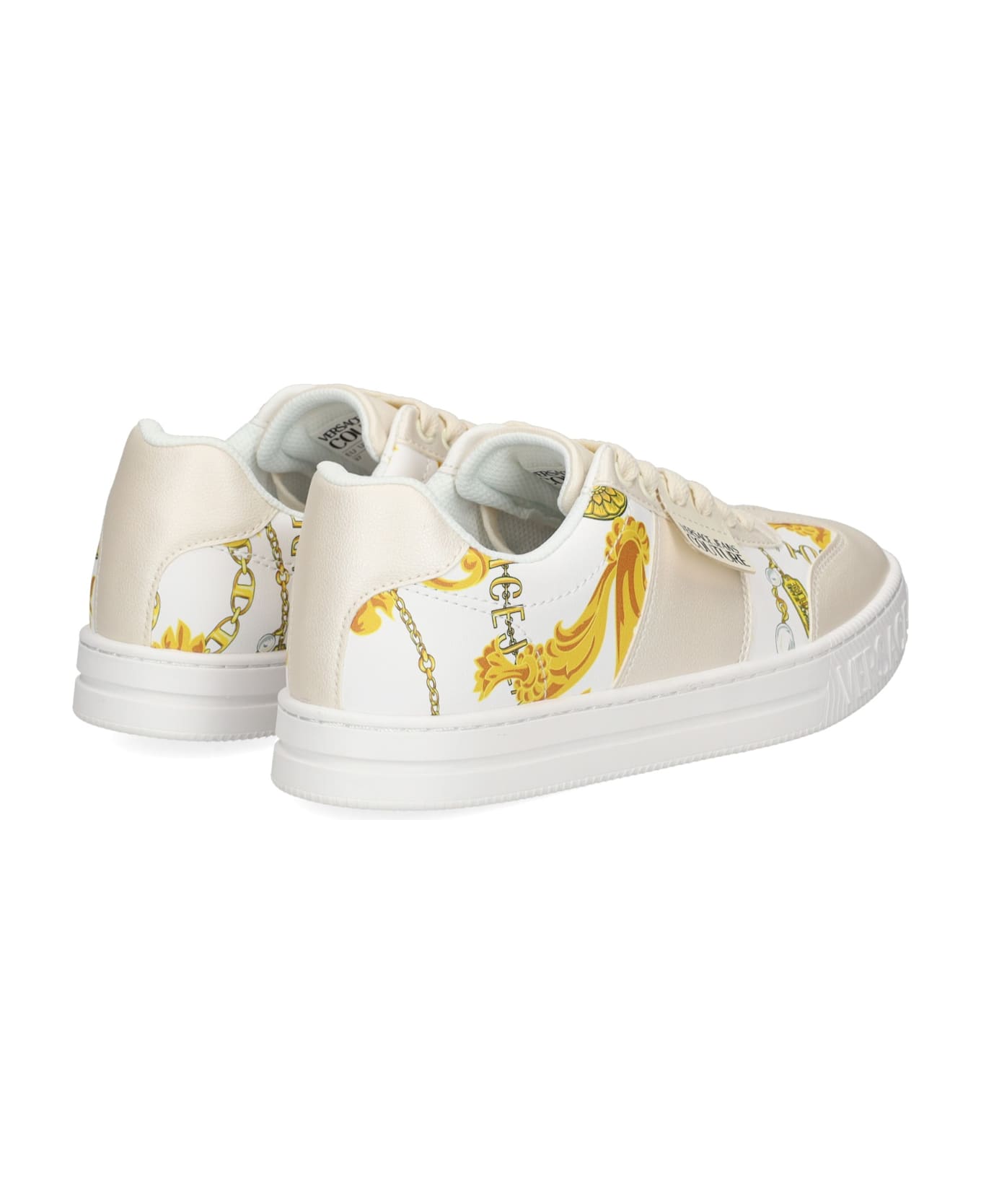 Versace Jeans Couture White Low Top Sneakers - White