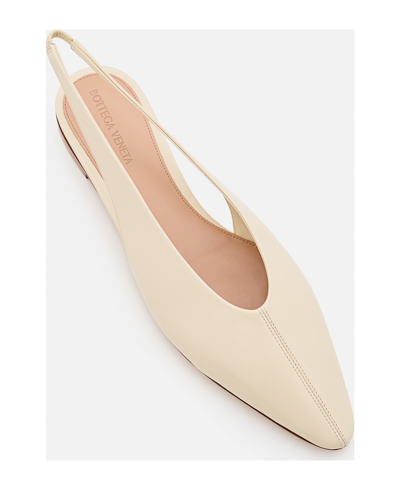 Bottega Veneta Slingback Flat - White
