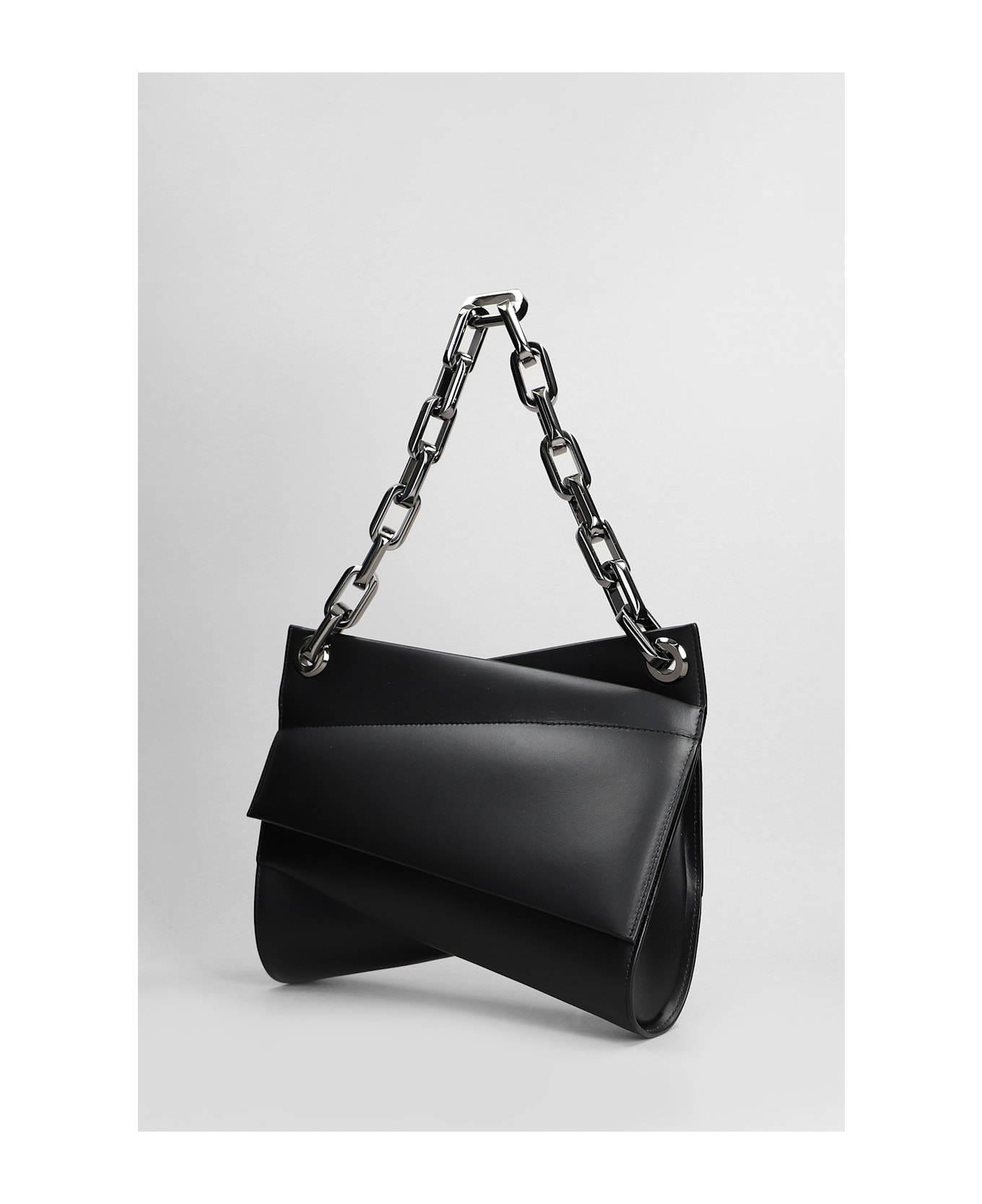 Christian Louboutin Loubitwist Shoulder Bag In Black Leather - black