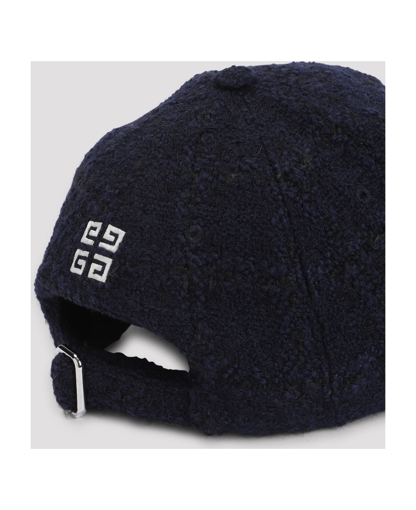 Givenchy Dark Blue Tweed Givenchy Baseball Cap - Dark Blue