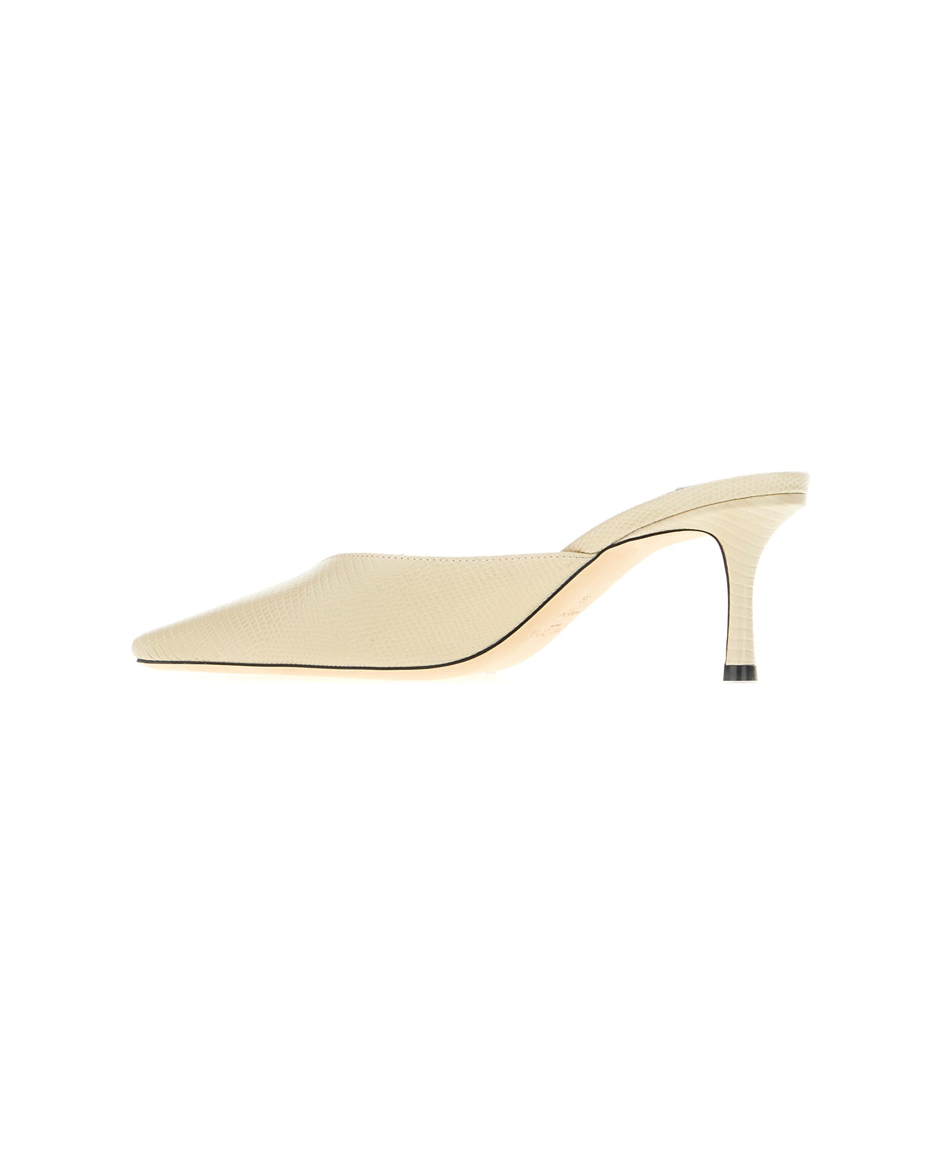 Jimmy Choo Ivory Leather Vivi Mules - BAMBOO