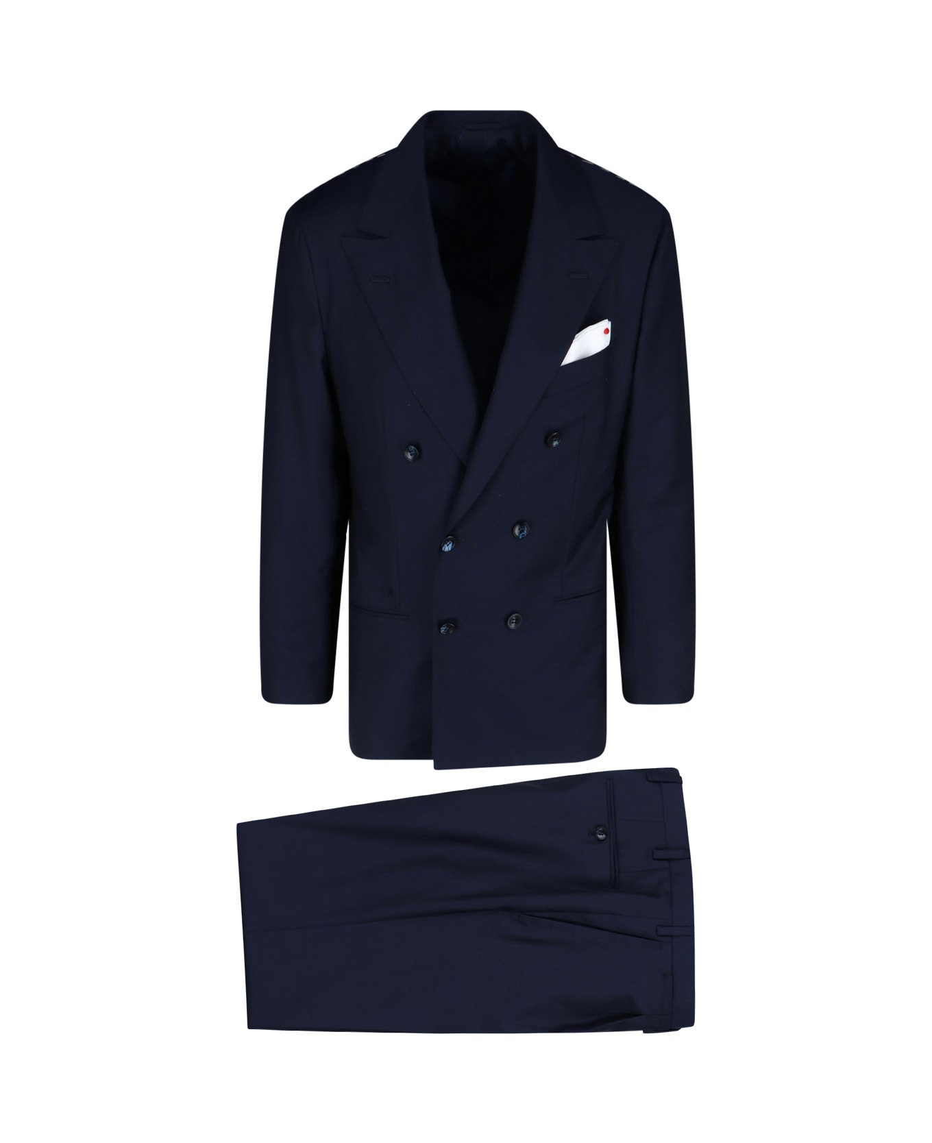 Kiton Double-breasted Suit - Blue