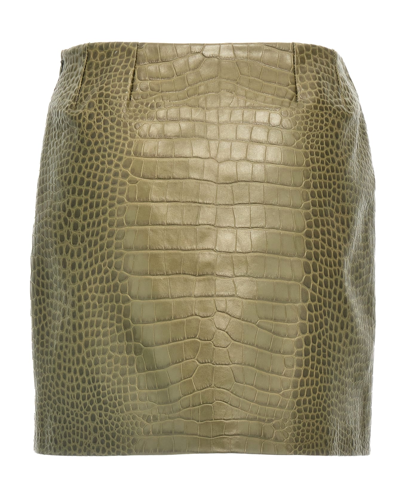 Ermanno Scervino Crocodile Print Skirt - Green