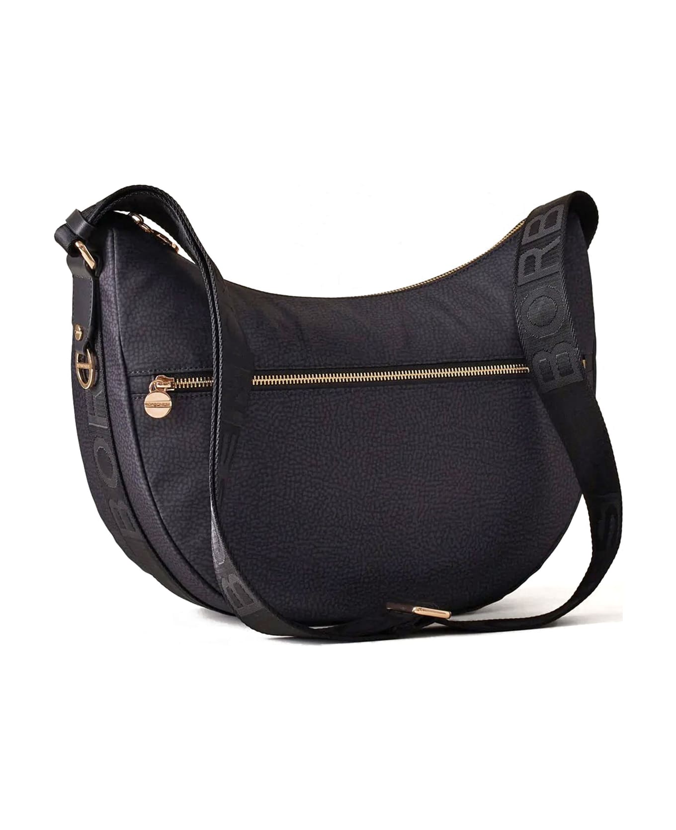 Borbonese Luna Bag Medium With Pocket Borbonese - BLACK