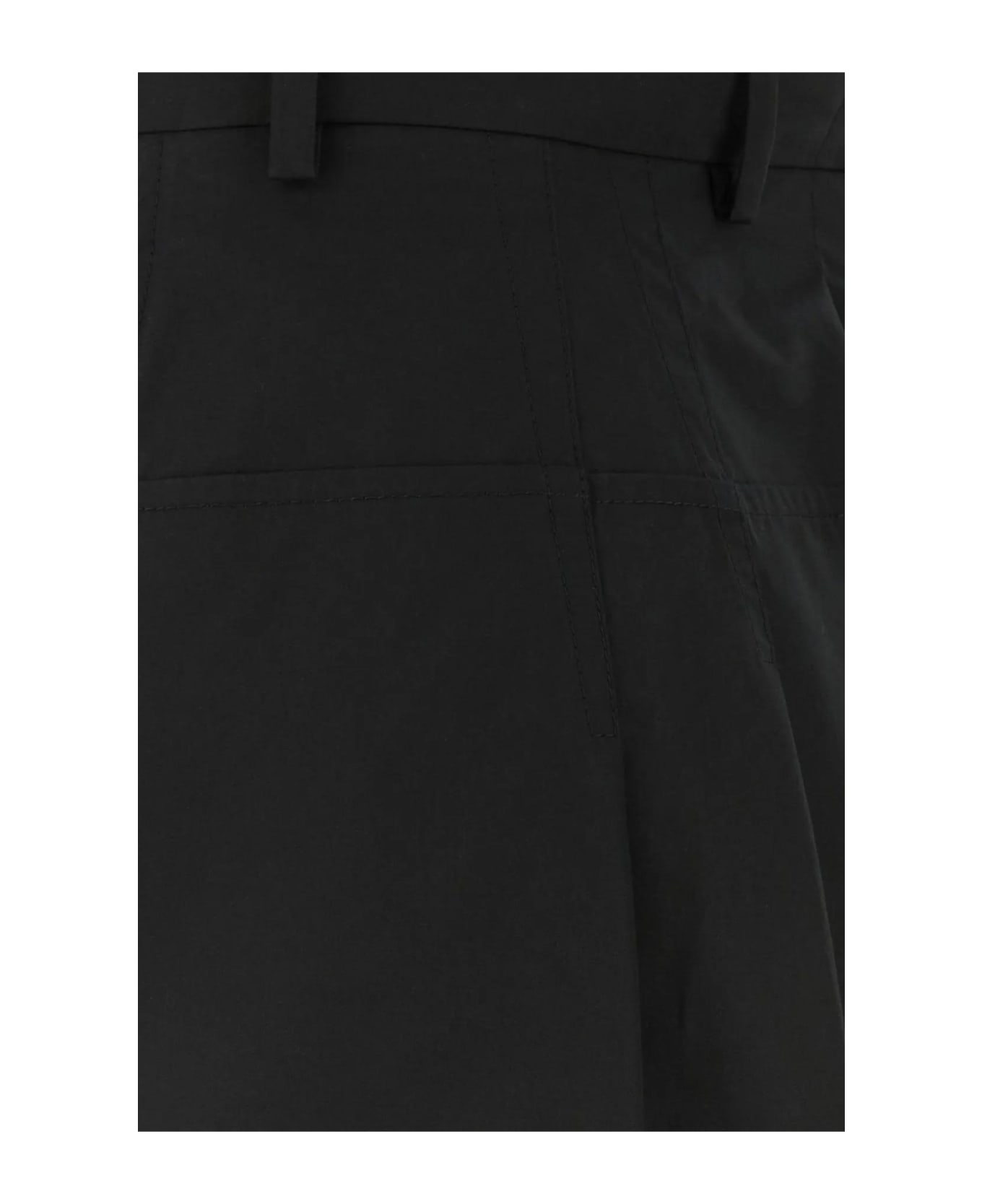 Jil Sander Black Cotton Bermuda Shorts - Black