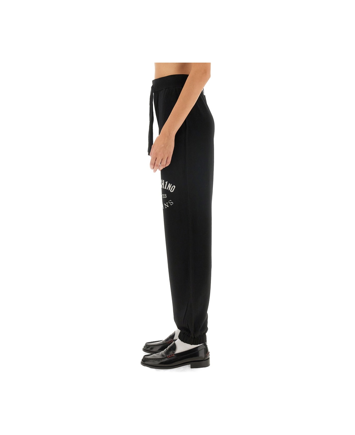 M05CH1N0 Jeans Jogging Pants With Logo - BLACK