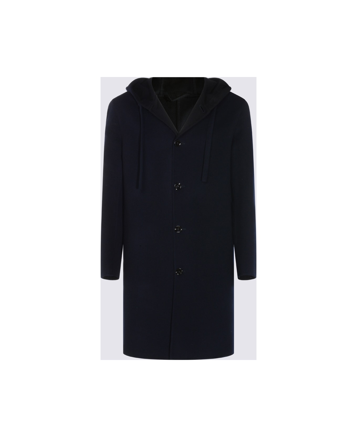 Lardini Blue Wool Coat - BLUEBLACK
