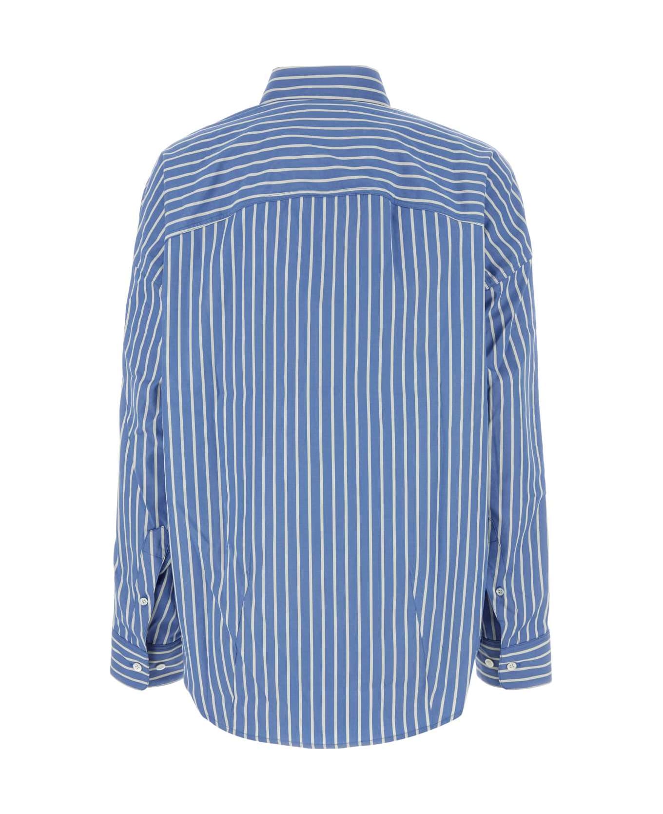 Dries Van Noten Embroidered Poplin Shirt - LIGHTBLUE