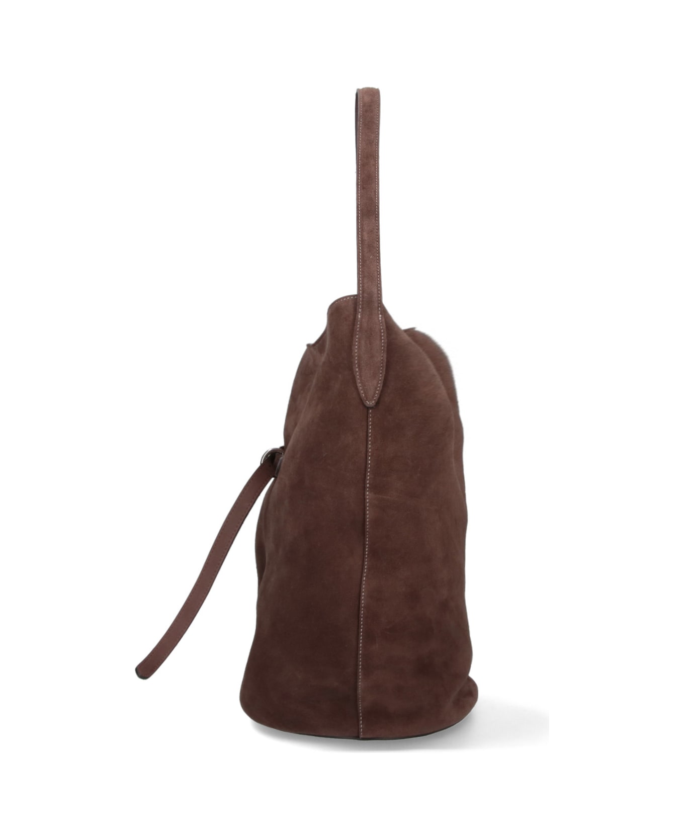Little Liffner 
belted Bag
 Large Bucket Bag - Brown