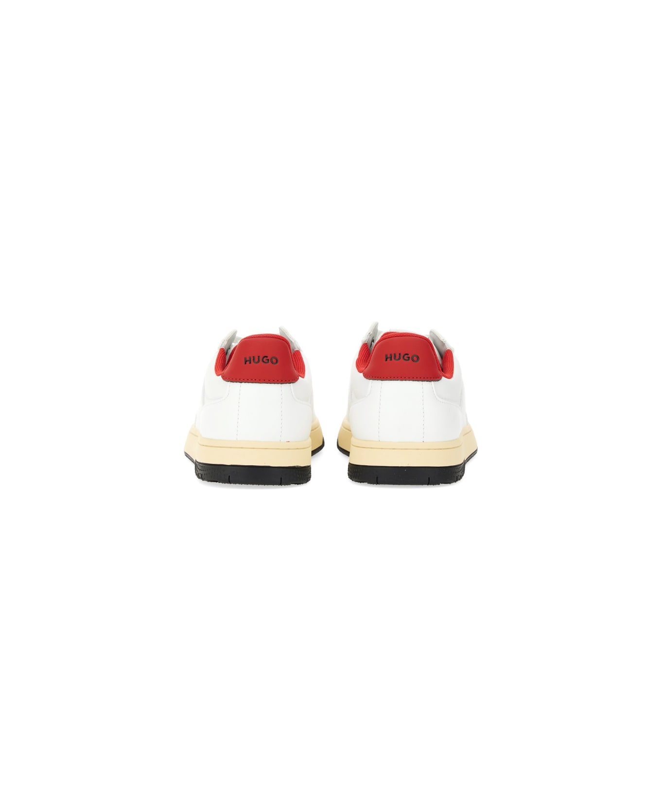 Hugo Boss Leather Sneaker - WHITE