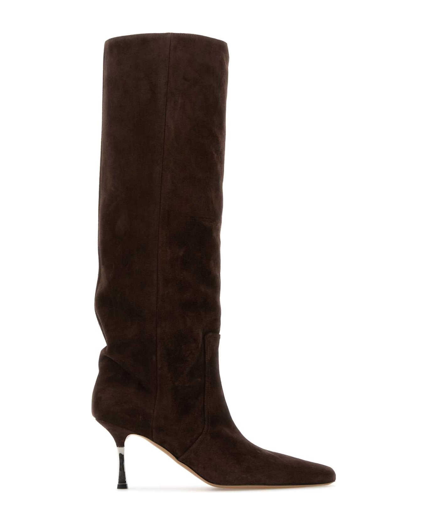 Paris Texas Chocolate Suede Bettina Boots - CIOCCOLATO