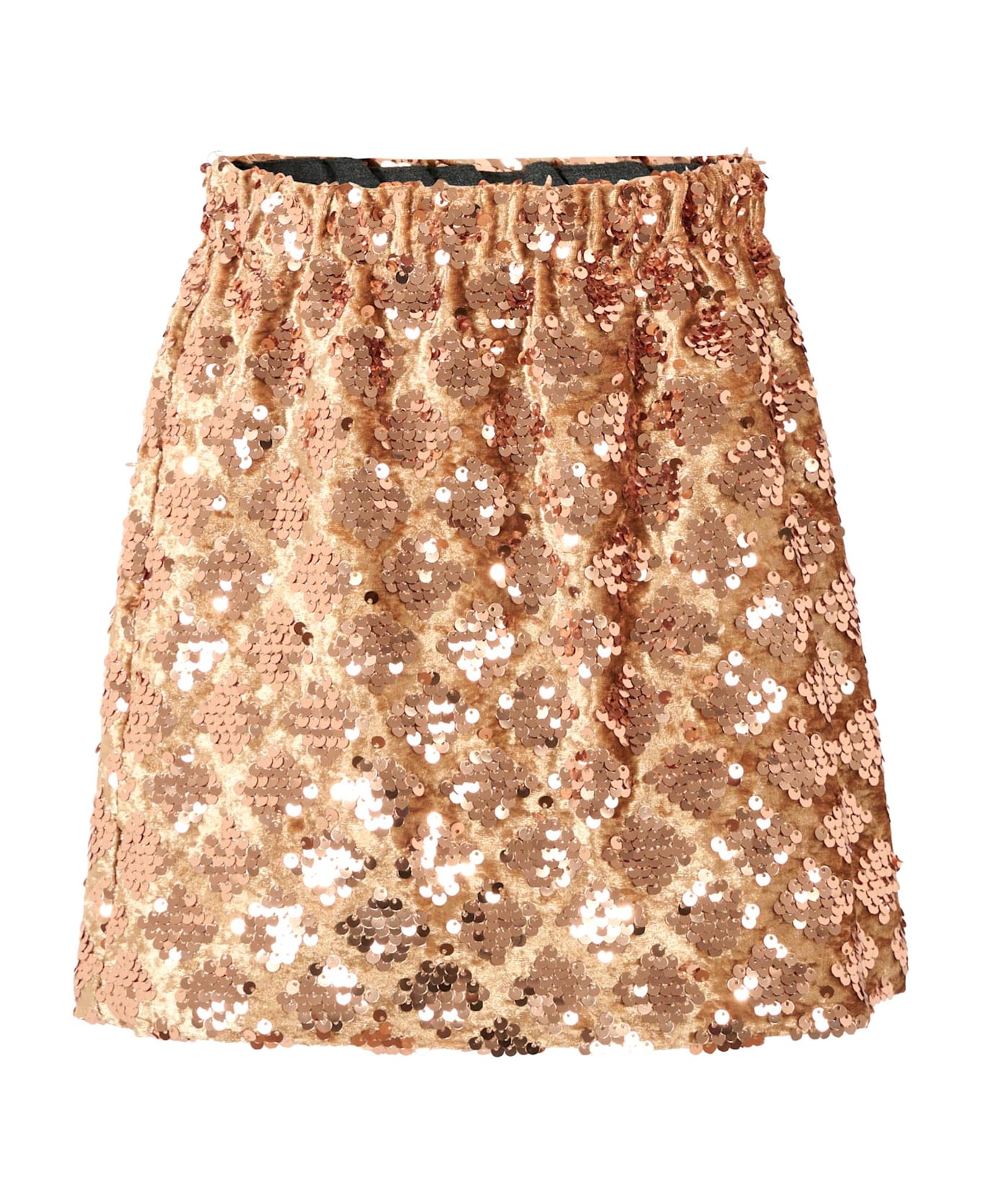 Douuod Rose Gold Skirt For Girl With Sequin - Gold