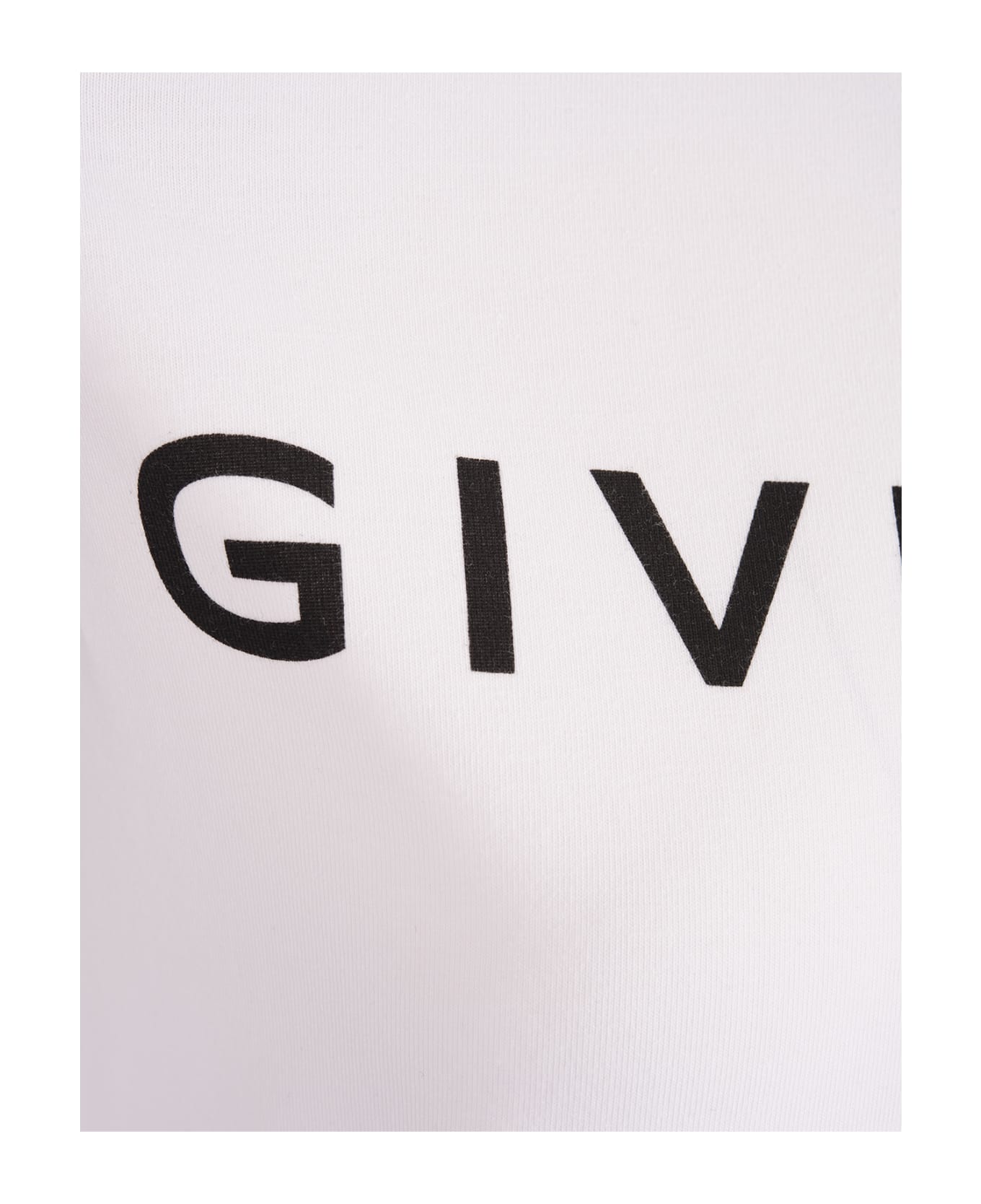 Givenchy Archetype Slim T-shirt In Black/white Cotton - White