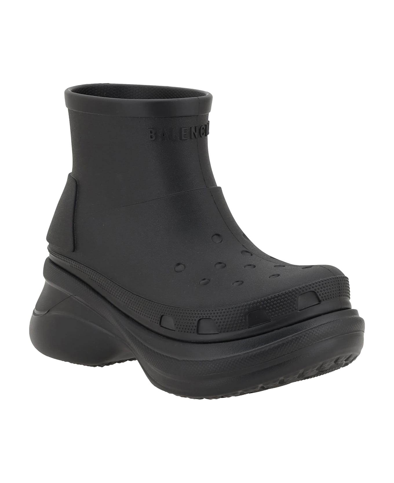 Balenciaga Crocs Ankle Boots - Black