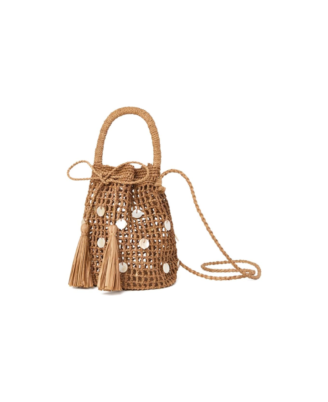 Alanui Precious Moments Rafia Bucket Bag - Marrone chiaro