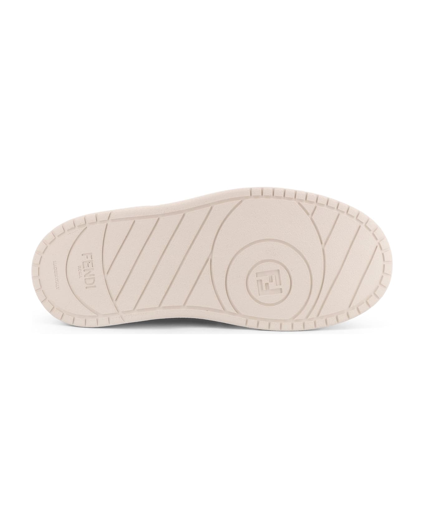 Fendi Match Canvas And Suede Platform Sneakers - CREM+TABAC.NER+AMBRA