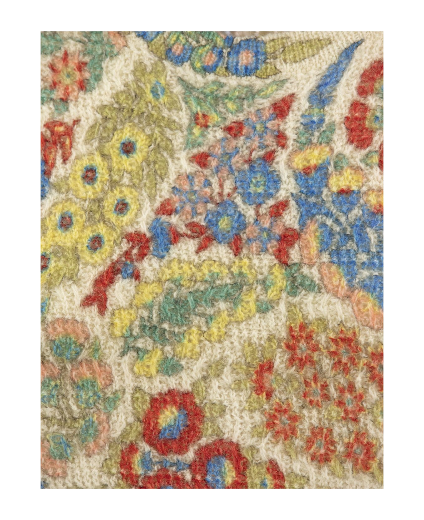 Etro Wool And Alpaca Jumper With Print - Multicolor