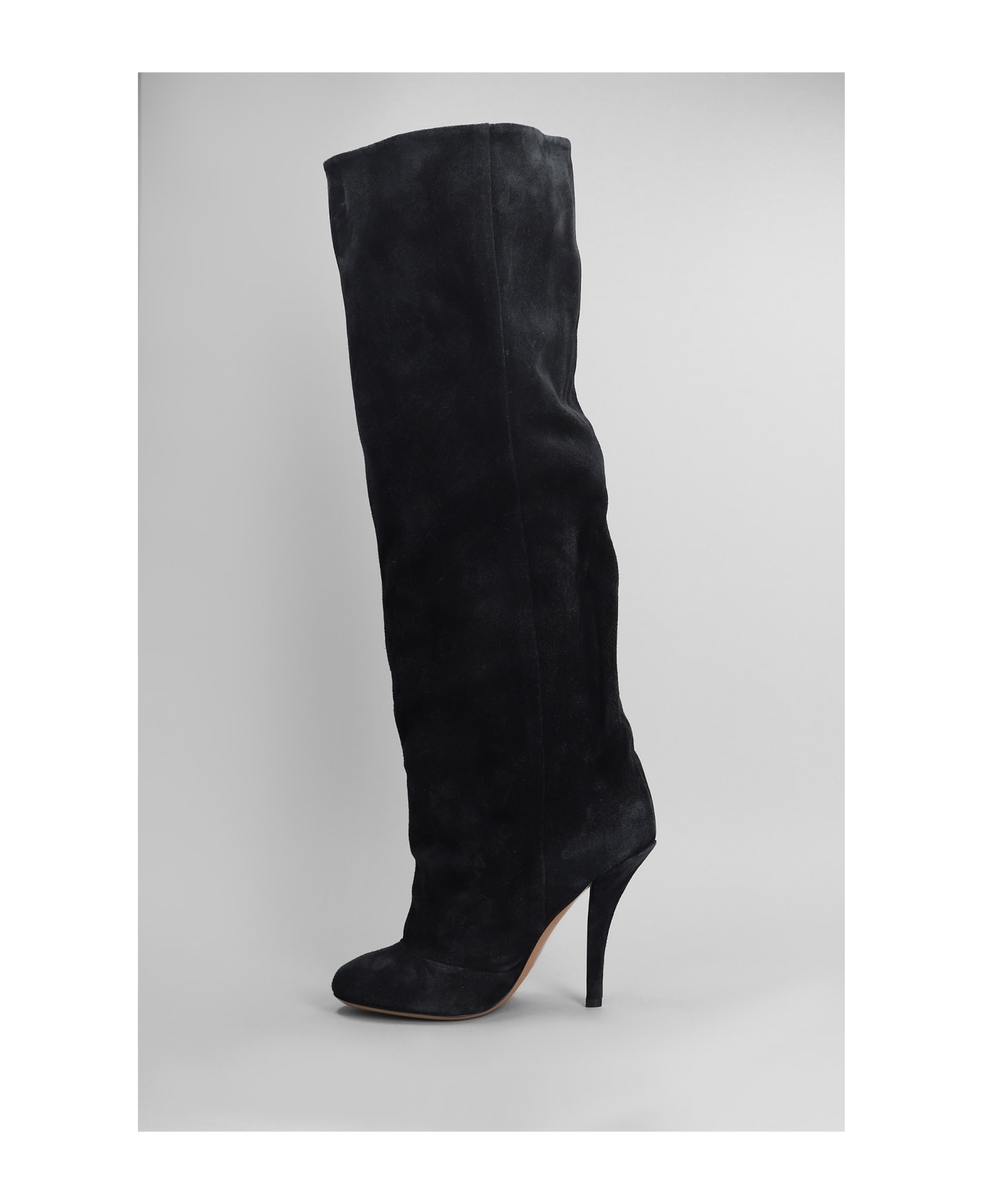 Paris Texas Esther Boot 105 High Heels Boots In Black Suede - black