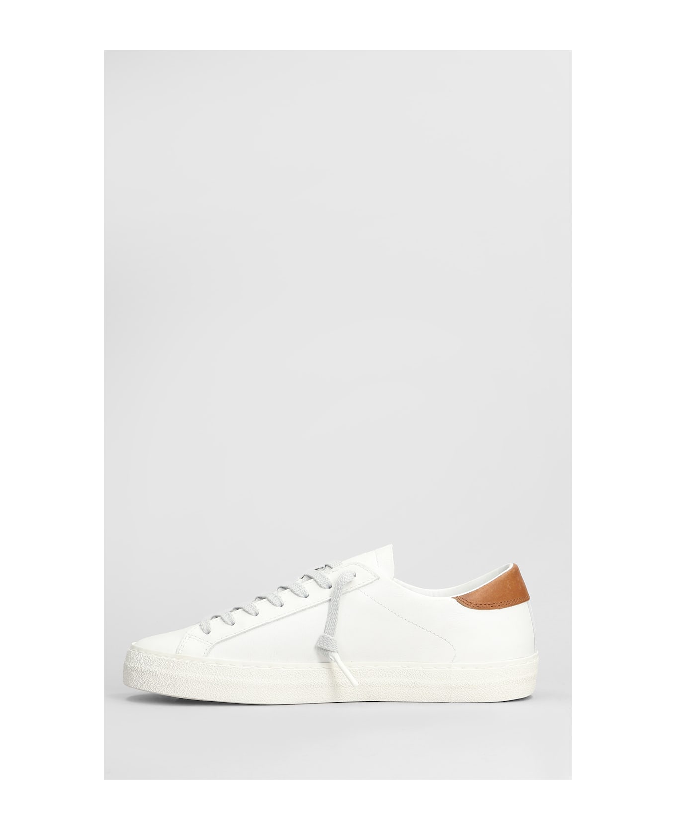 D.A.T.E. Hill Low Sneakers In White Suede And Leather - white