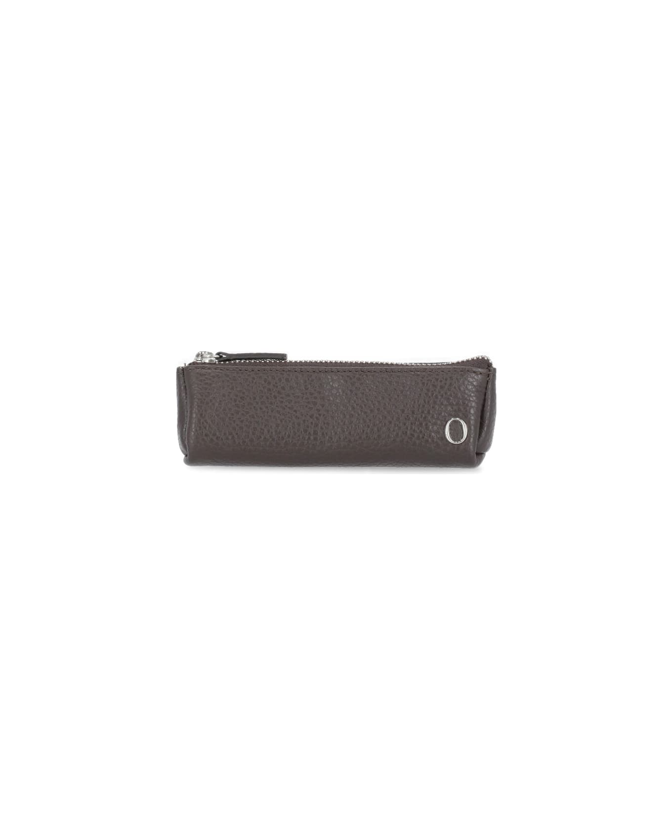 Orciani Micron Leather Coin Case - Brown 財布