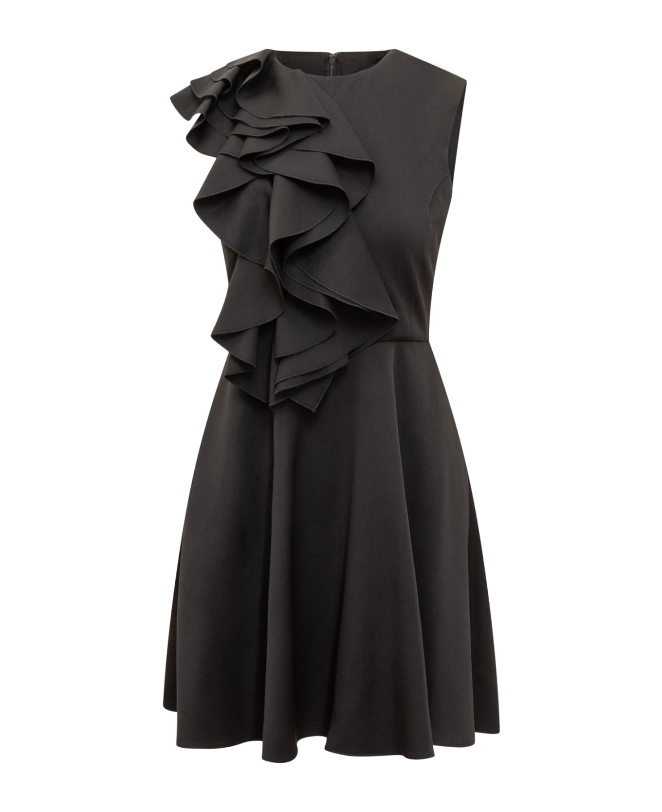 Rochas Dress With Drapery - BLACK