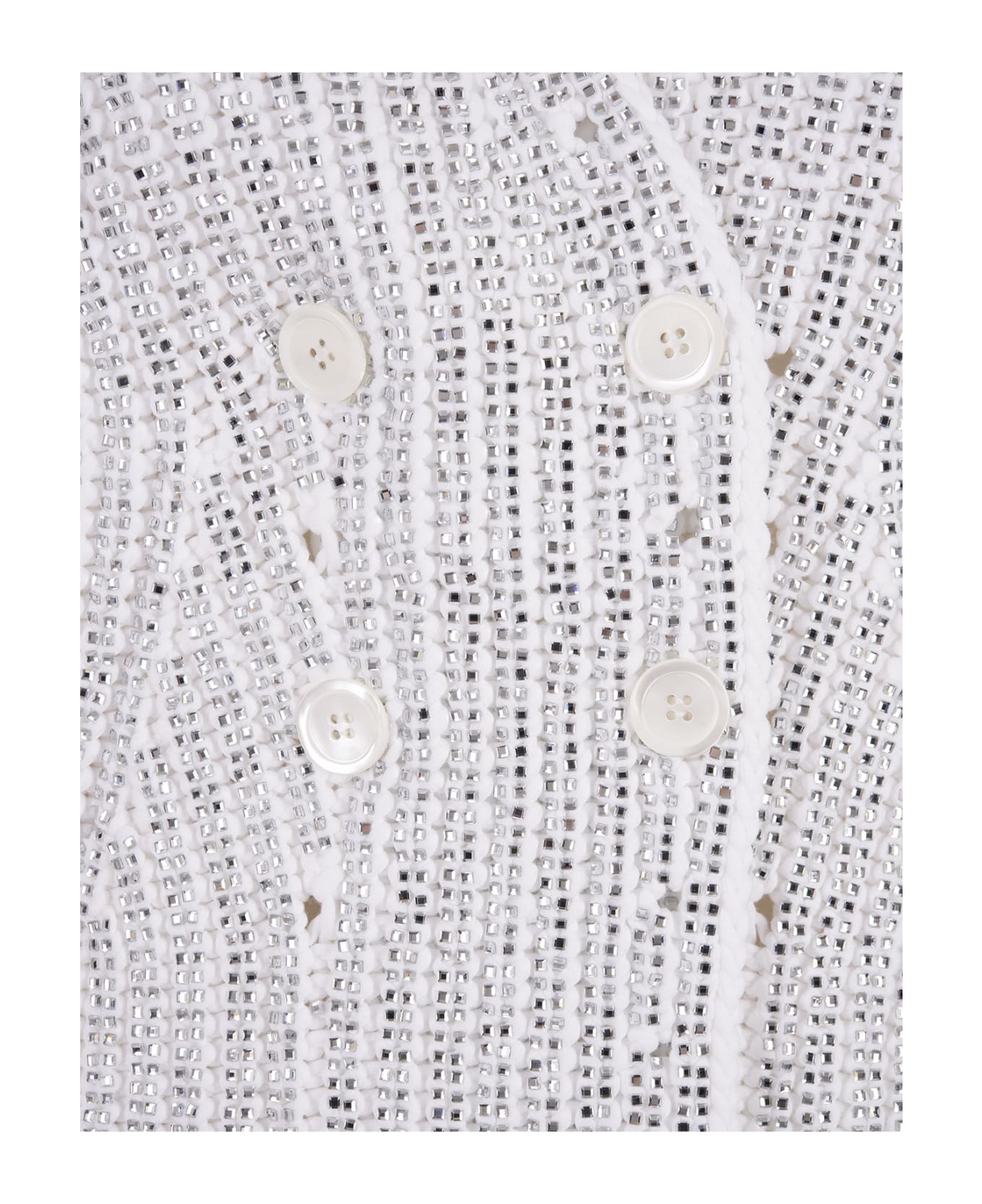 Ermanno Scervino Pearl Stitch Cardigan In White - White
