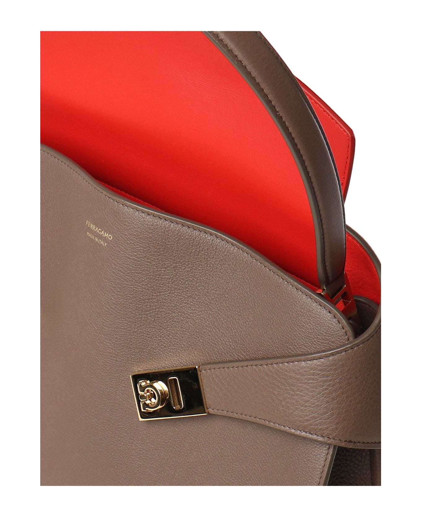 Ferragamo Hug Medium Shoulder Bag - NEUTRALS