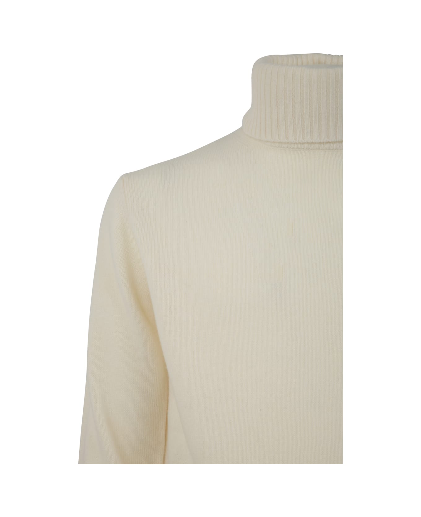 Nuur Long Sleeves Turtle Neck Sweater - White