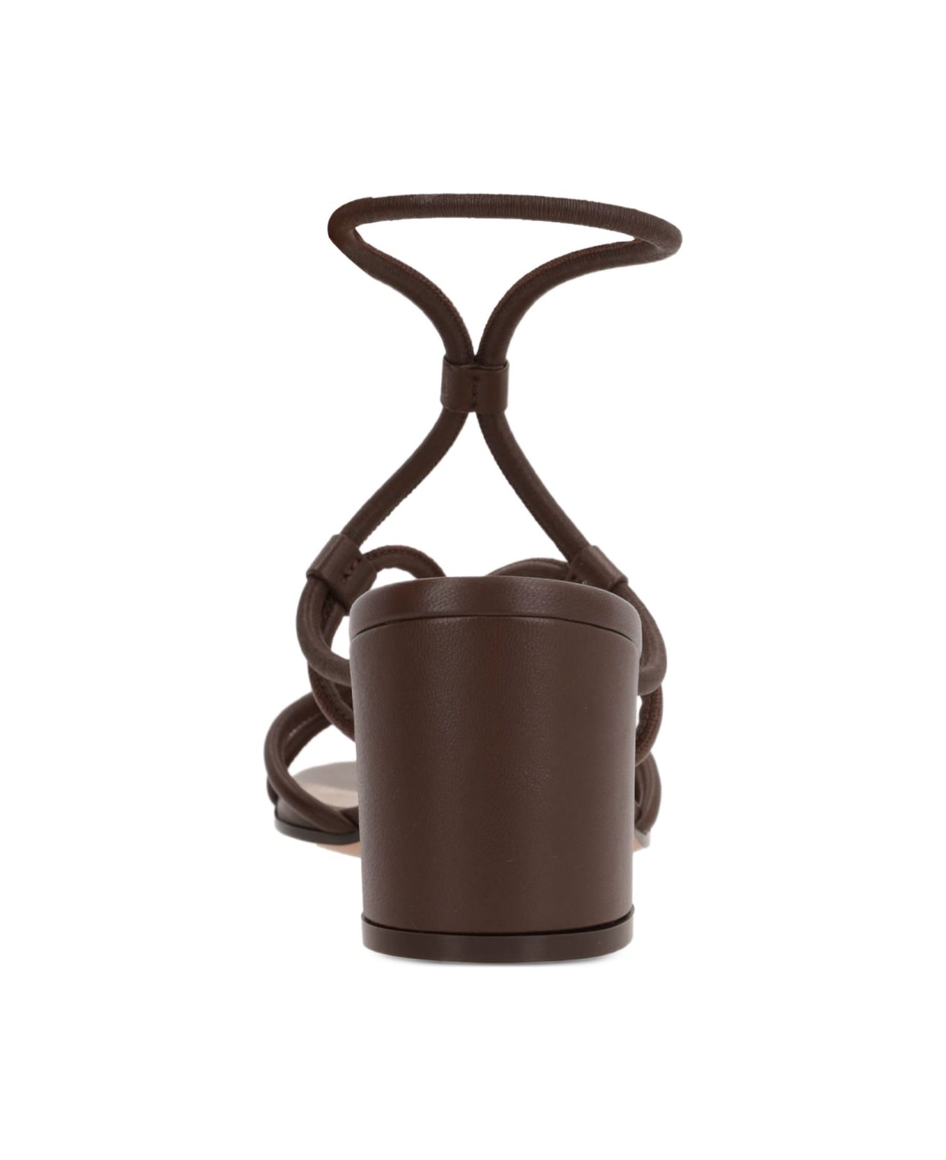 Gianvito Rossi Leather Heel Sandals - Brown