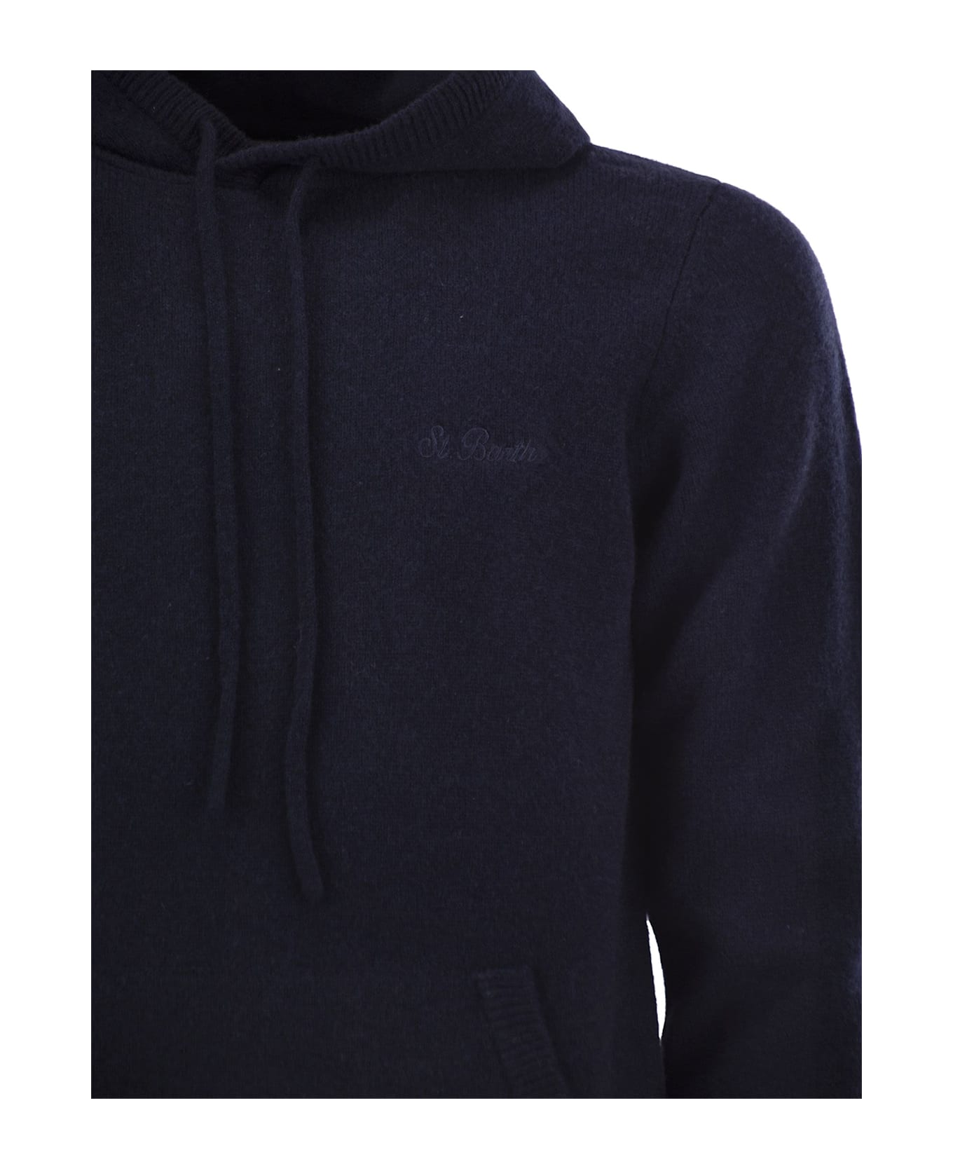 MC2 Saint Barth Mahony - Hooded Lambswool Jumper - Navy