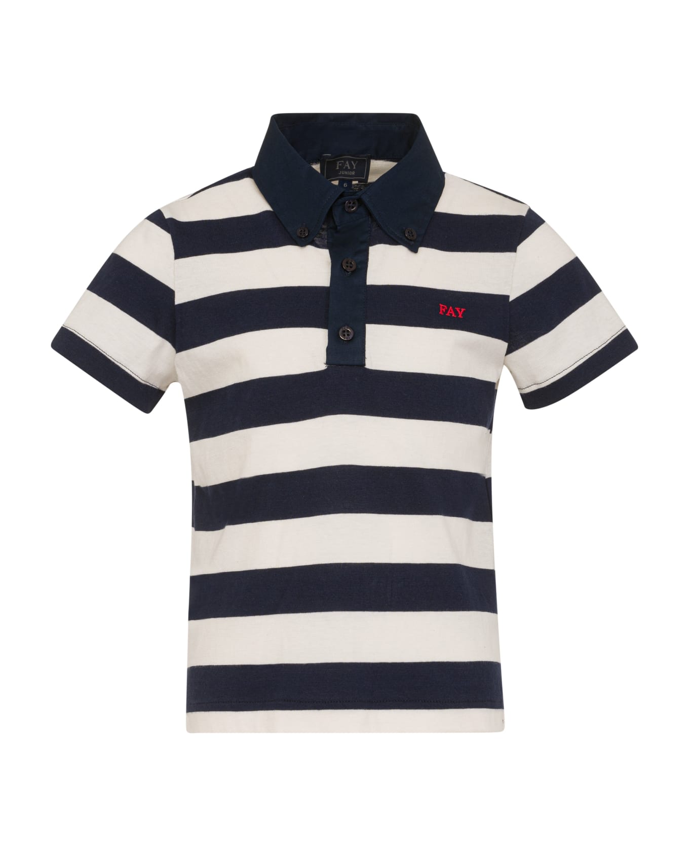 Fay Polo With Embroidery - Blue