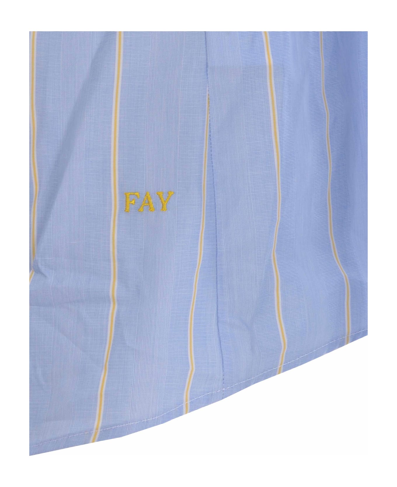Fay Shirt Fay Made Of Poplin - Celeste シャツ