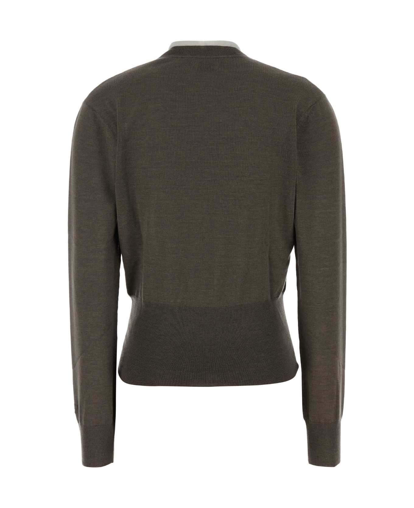 Fendi Dove Grey Cashmere Blend Sweater - TAUPE-25