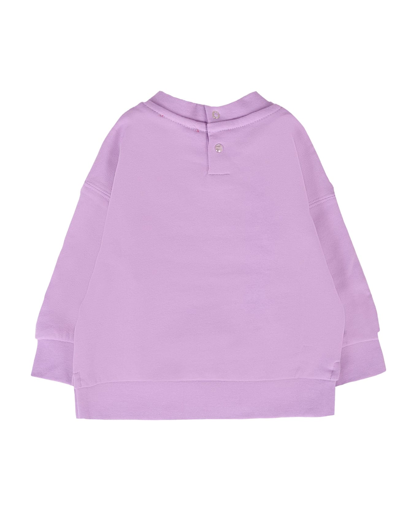Diesel Lilac Sweatshirt For Baby Girl With Logo - Lilac
