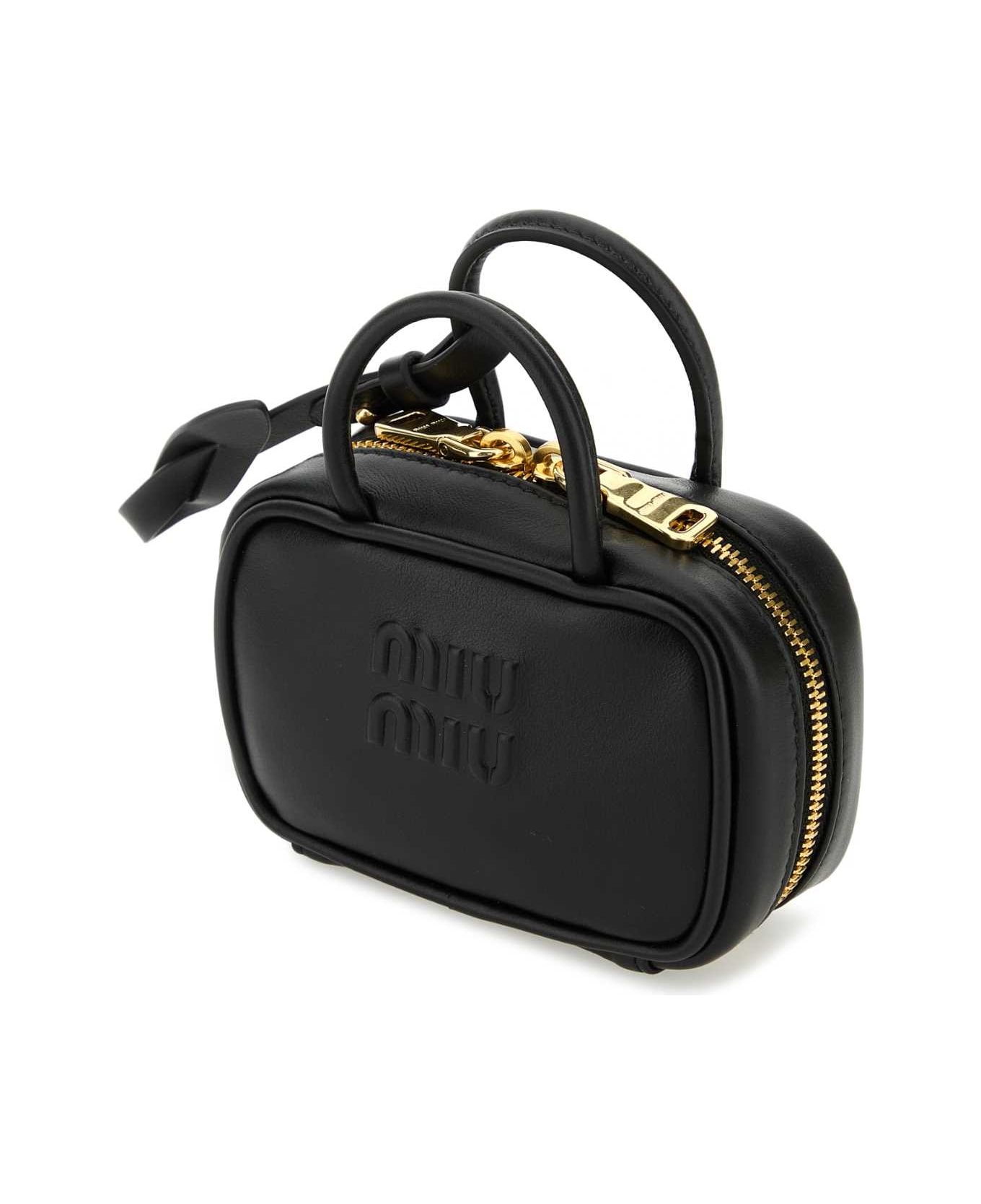 【送料&関税込】Miu Miu Black Leather Beau Keyring Necessair Miu Miu Black Leather Beau Keyring Necessaire | ModeSens